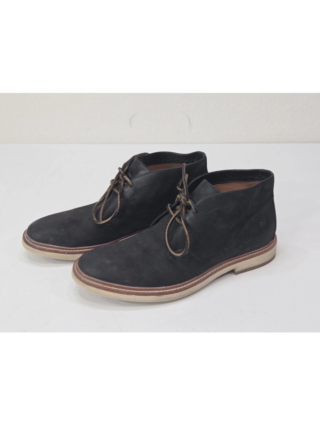 Frye Paul Chukka Boot Suede Black Size 9.5 Mens